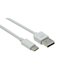 CAVO USB V2 SPINA A SPINA TIPO C BIANCO 1 MT.