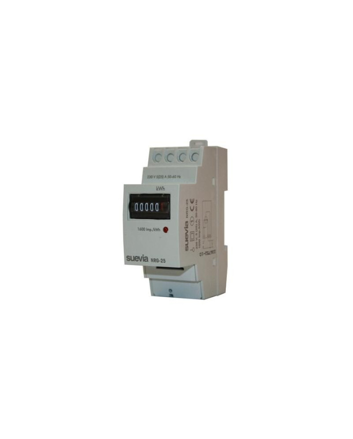 CONTATORE DI ENERGIA MONOFASE 230V 25A 2 DIN