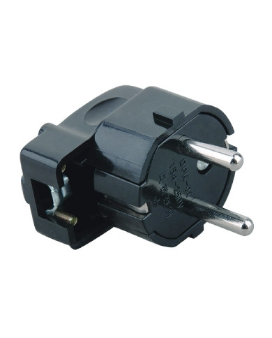 SPINA ELETTRICA SCHUKO A PIPA VOLANTE 16A NERO