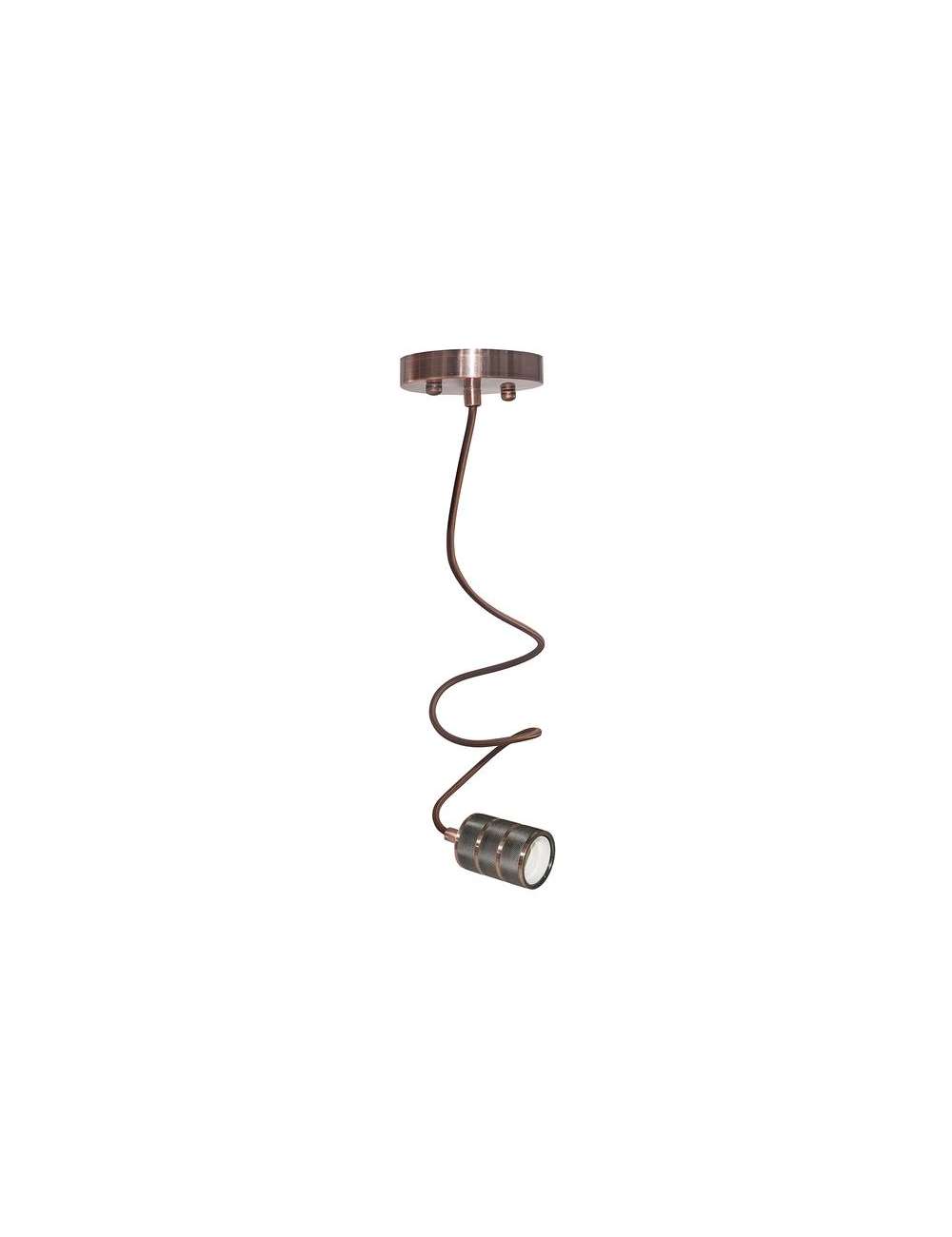 PENDANT IN METALLO E27 100W MAX CAVO 1MT ROSSO RAM