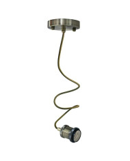 PENDANT IN METALLO CON GHIERA E27 100W BRONZO