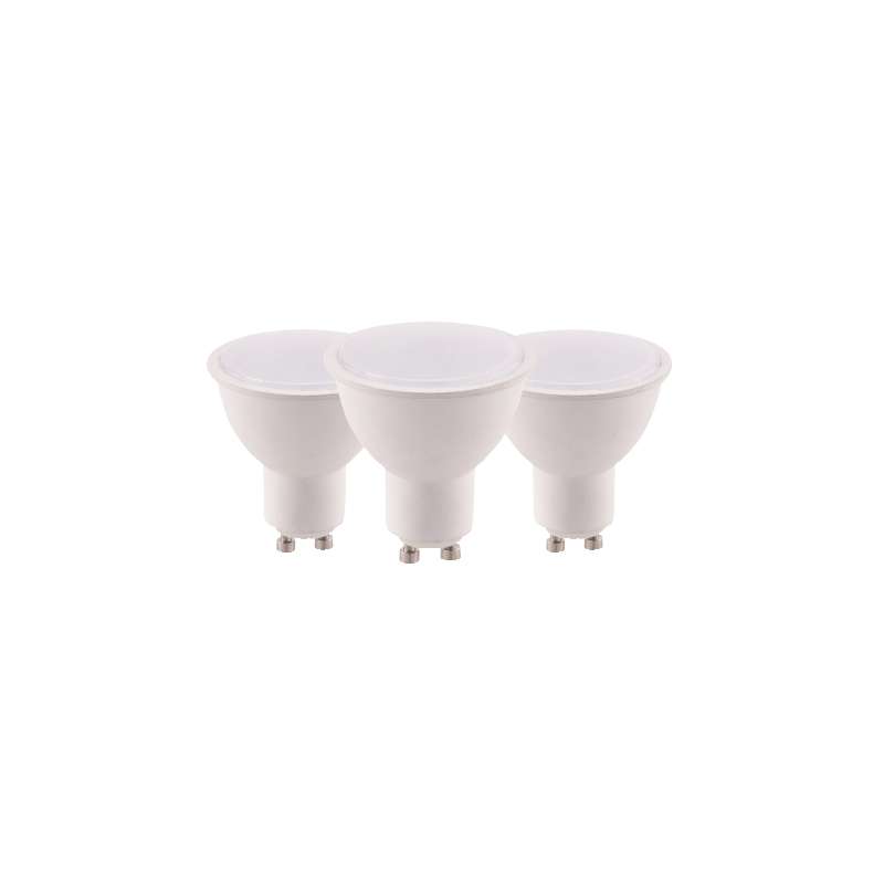 KIT 3 FARETTI LED GU10 7W 120° LUCE FREDDA
