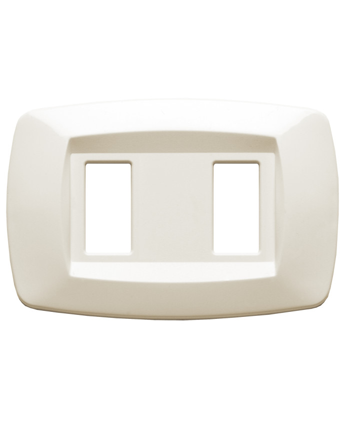 PLACCA MODI 2 POSTI AVORIO