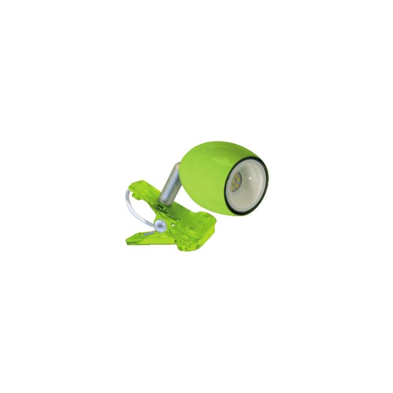 FARETTO SINGOLO LED CON PINZA - KIKILED VERDE