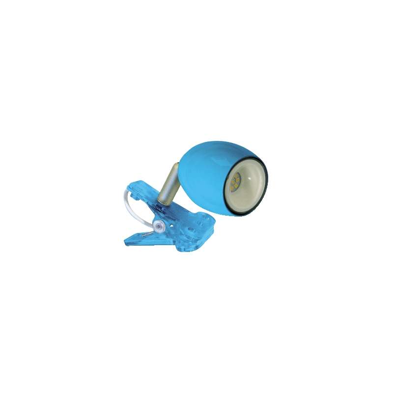 FARETTO SINGOLO LED CON PINZA - KIKILED AZZURRO