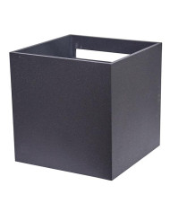APPLIQUE a LED Quadrato, IP54, 220Vac, 7W, LUCE 3000K, 600LM, RA80, 100x100mm, Allum. Grigio