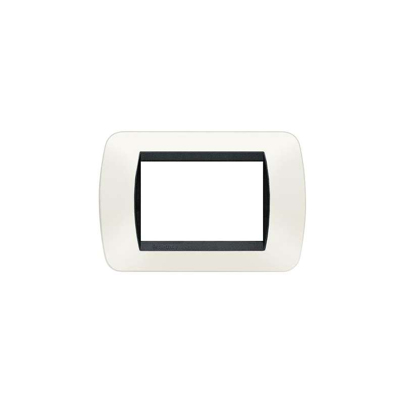 PLACCA 7 MODULI IN TECNOPOLIMERI COLORE BIANCO