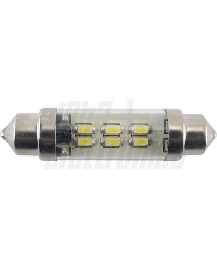 LAMPADA A LED 12V 1W TUBOLARE 42MM LUCE FREDDA