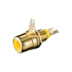 PRESA RCA DORATA DA PANNELLO GIALLA