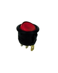 INTERRUTTORE UNIPOLARE 10A 250VAC ROSSO TONDO