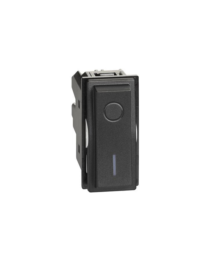 INTERRUTTORE 2P 16 AX 250 VAC NERO LIVING NOW