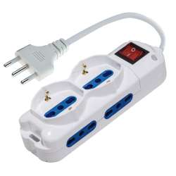 MULTIPRESA 2 PRESE SCHUKO + 4 PRESE BIVALENTI CON