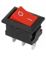 DEVIATORE UNIPOLARE A BILANCIERE ON-OFF-ON 6P ROSSO A SALDARE