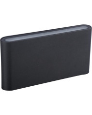 APPLIQUE a LED Slim, IP54, 220Vac,2x6W,LUCE 4000K,550LM, RA80,misure 175*90*29mm,Allum. Grigio
