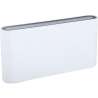 APPLIQUE a LED Slim, IP54, 220Vac,2x6W,LUCE 4000K,550LM, RA80,misure 175*90*29mm,Allum. Bianco