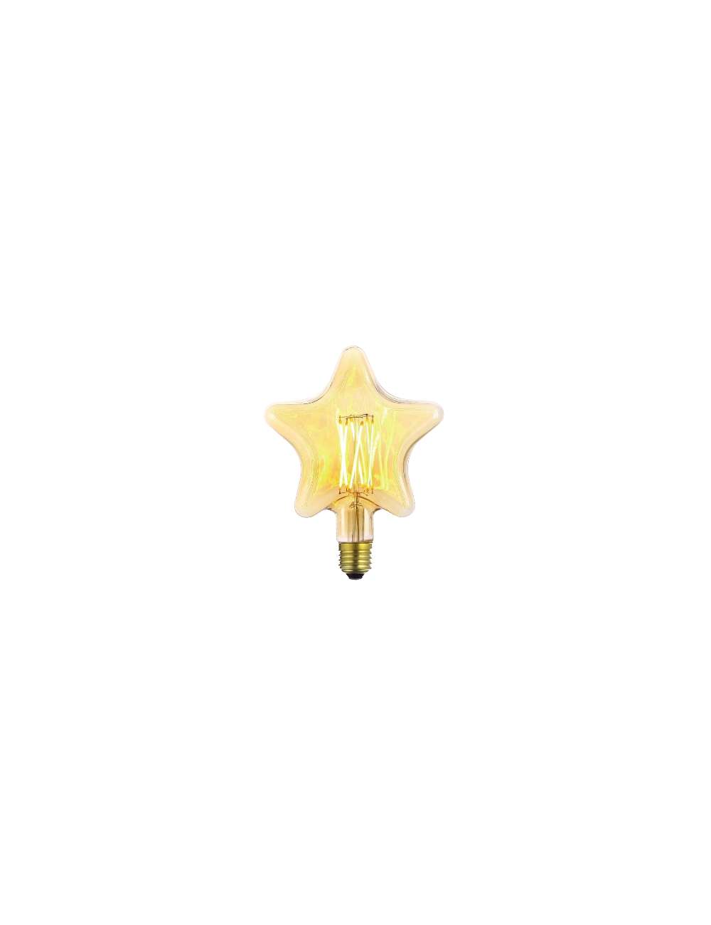 LAMPADA LED VINTAGE E27 6W LED STAR VETRO AMBRATO