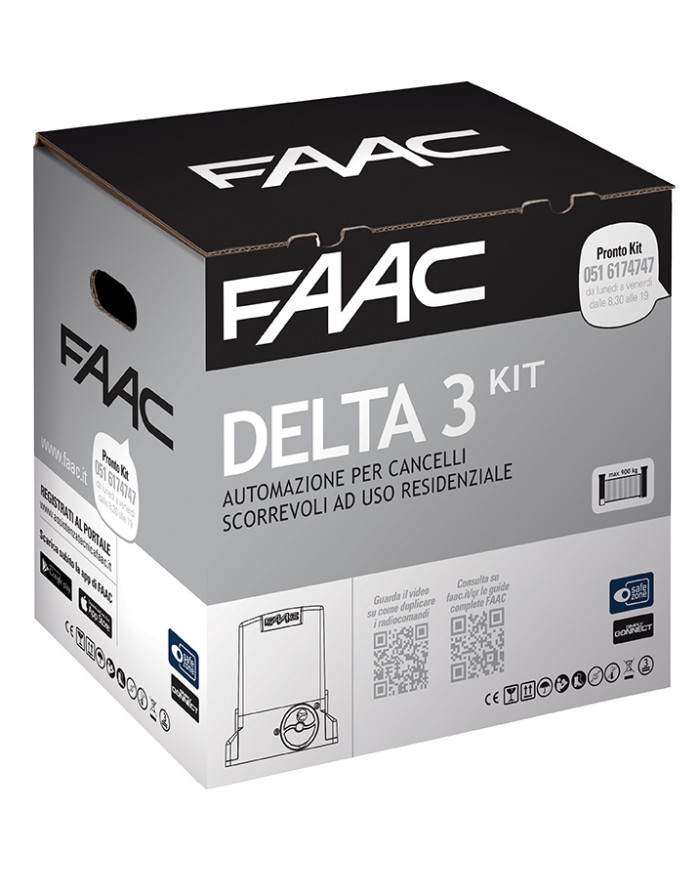 KIT FAAC DELTA3 KIT PER CANCELLI SCORREVOLI AD USO