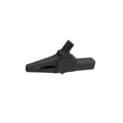 PINZA A COCCODRILLO CON PRESA 4MM NERA