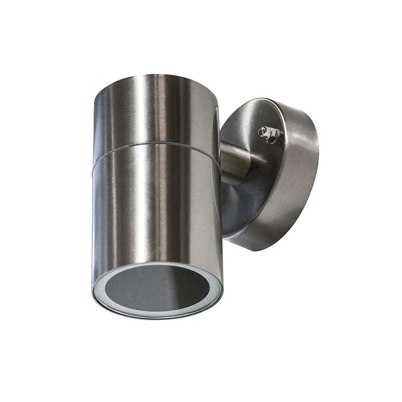 APPLIQUE PER GU10 A LED MAX 7W IP44 ACCIAIO