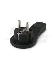 SPINA SCHUKO PIATTA 16A 250V SLIM NERA