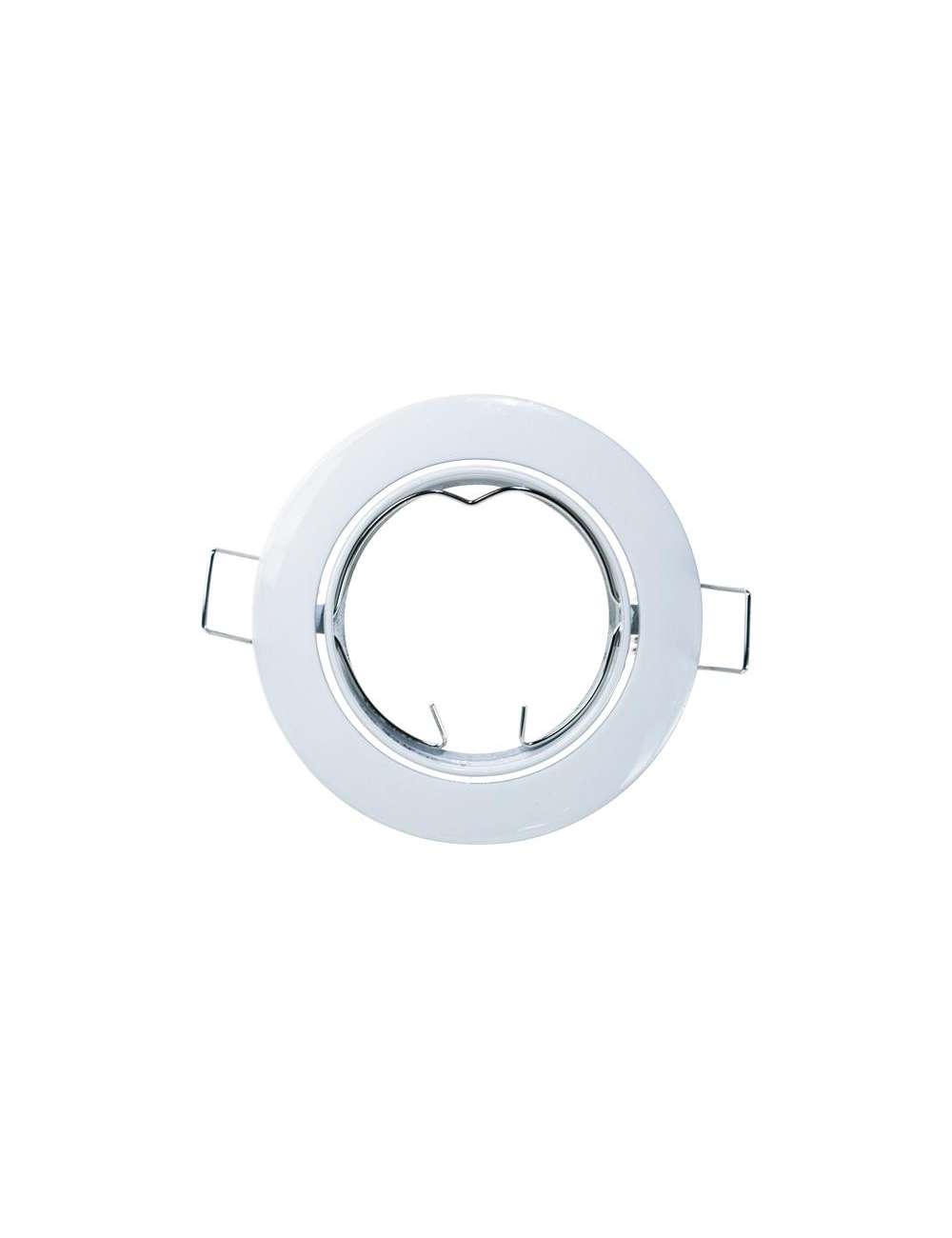 SUPPORTO ROTONDO PER PAR16 ED MR16 BIANCO LUCIDO