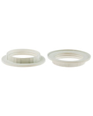 GHIERA BIANCA IN PLASTICA PER PORTA LAMPADA 39.P0272W