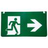 SEGNALETICA DI USCITA BIFACCIALE PER APPARECCHIO EMERGENZA 39.LED0630 FRECCIA VERSO LATO DX O SX