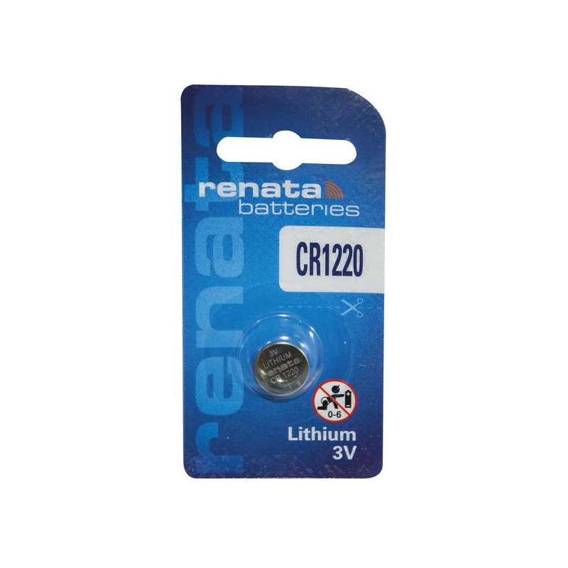 BATTERIA BOTTONE LITIO 3V 35 MAH CR1220 RENATA