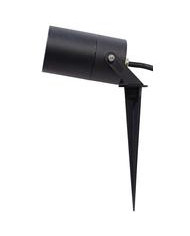 PORTAFARETTO DA GIARDINO CON PICCHETTO PER GU10 IP65 220Vac D60mm ALLUMINIO NERO