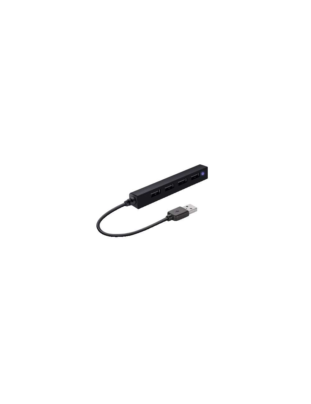 HUB USB 2.0 4 PORTE SOTTILE SPEEDLINK NERO