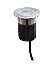 PUNTO LUCE SEGNA PASSO A PAVIMENTO,IP67,85-264Vac 10W, 30°,3000K,D.80mm,Foro 75mm,Alluminio,CAVO 1M