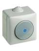 PULSANTE DA PARETE 10A 250 V A.C. CON CINEMATISMO ASSIALE RETROILLUMINABILE