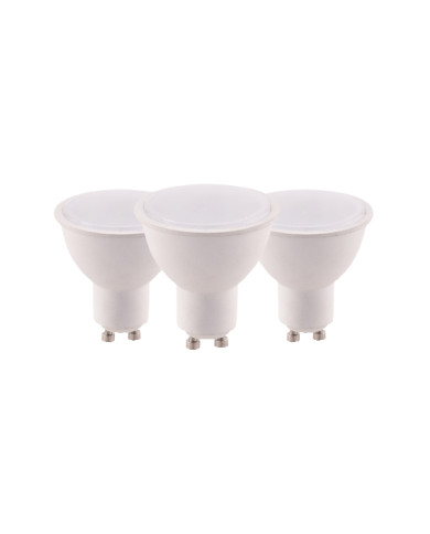 KIT 3 FARETTI LED GU10 7W 120° LUCE NATURALE