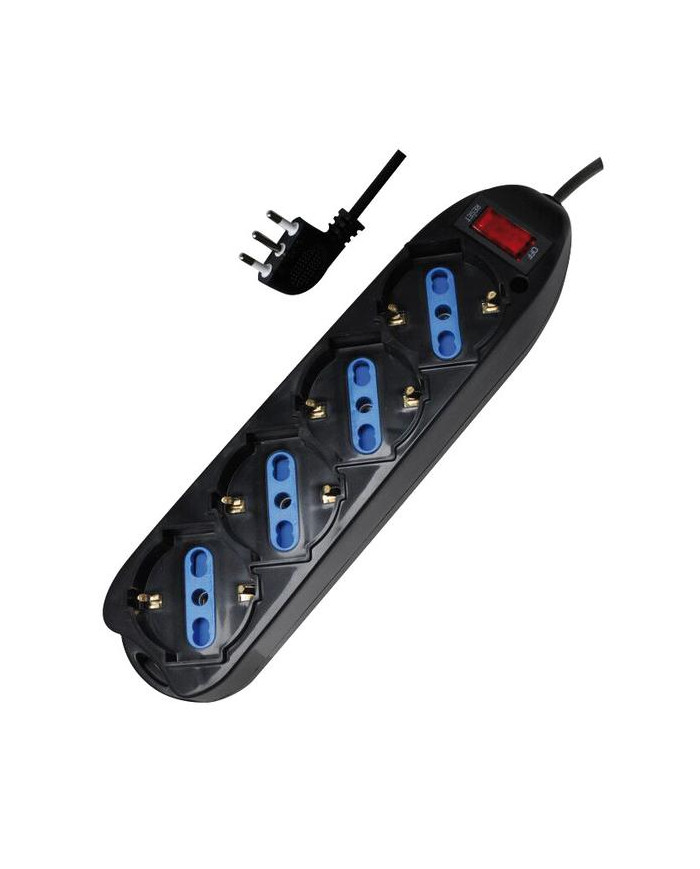 MULTIPRESA 4 PRESE SCHUKO/BIVAL - SPINA 16A NERA