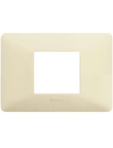 PLACCA 2 MODULI CENTRATI COLORE AVORIO