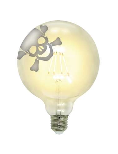 LAMPADA A LED VINTAGE TATTOO THE SKULL 125 E27 4W