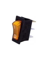 INTERRUTTORE UNIPOLARE A BILANCIERE LUMINOSO 220V GIALLO