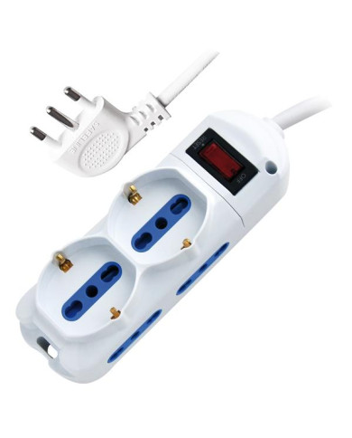 MULTIPRESA 2 PRESE SCHUKO + 4 PRESE BIVALENTI CON