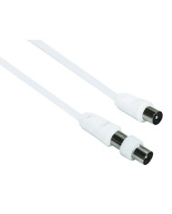 CAVO ANTENNA MASCHIO-MASCHIO 2MT BIANCO CON ADATTATORE