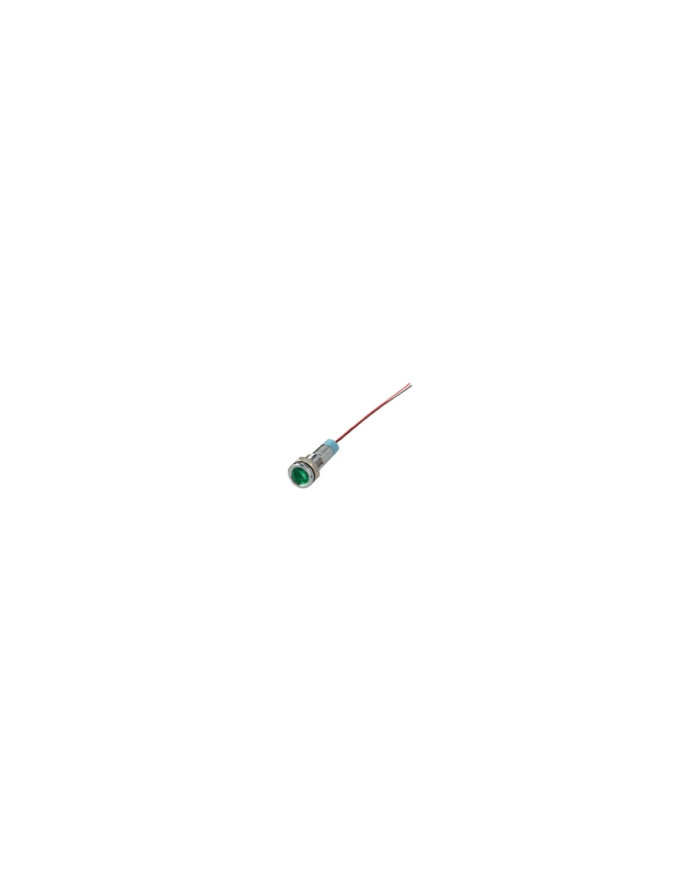 SEGNALATORE METALLICO LUMINOSO LED 12V VERDE