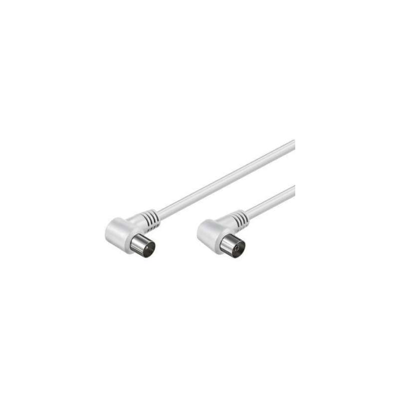 CAVO ANTENNA TV SPINA/PRESA 90° 1,5 MT BIANCO