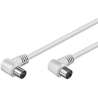 CAVO ANTENNA TV SPINA/PRESA 90° 1,5 MT BIANCO