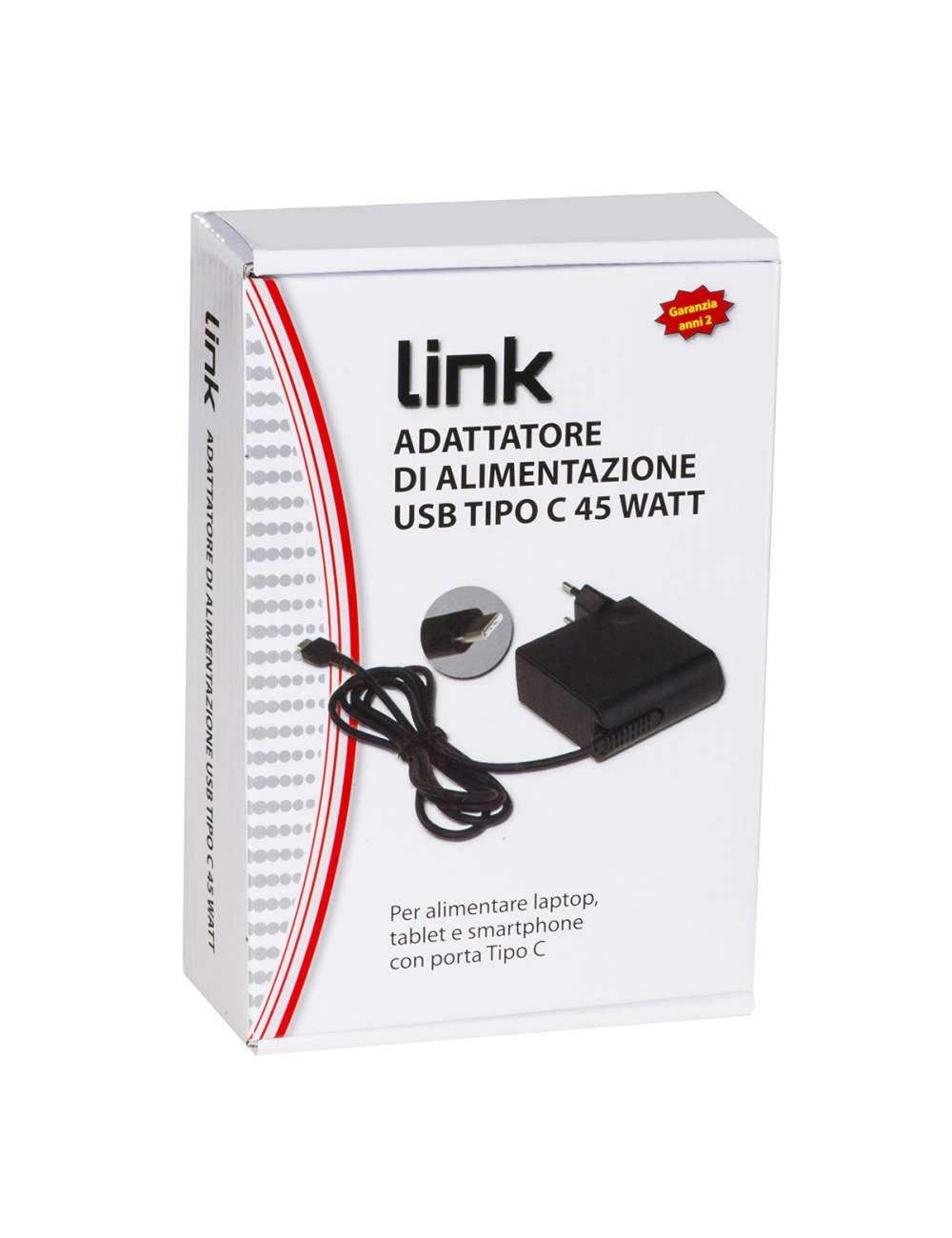 ALIMENTATORE USB TIPO C 45W PER SMARTPHONE,TABLET,