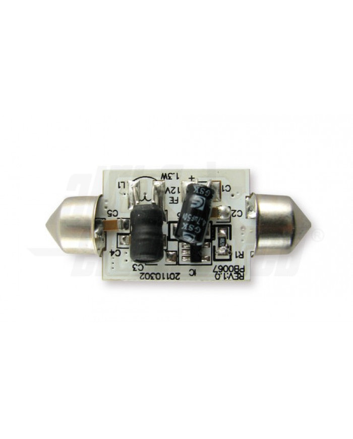 LAMPADA A LED 12V 1,65W 43MM SV8,5 10-30VDC