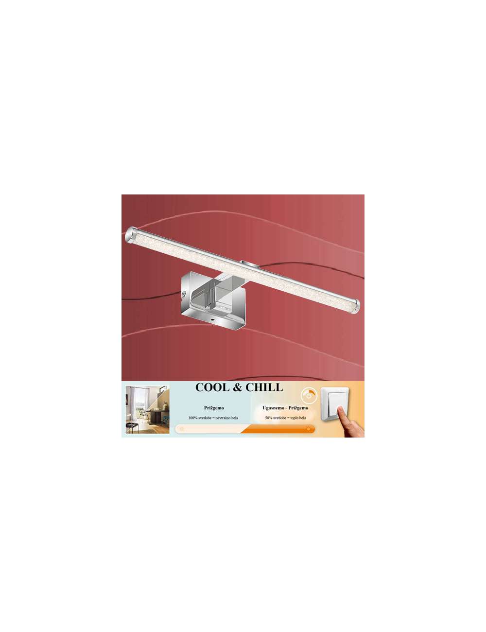 APPLIQUE LED DA SPECCHIO COOL & COSY IN METALLO