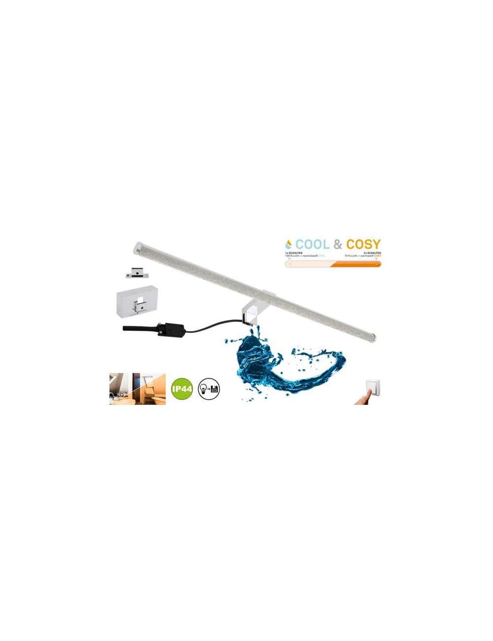 APPLIQUE LED DA PARETE COOL & COSY IN METALLO