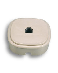PRESA TELEFONICA CON PLUG 6/4 DA PARETE