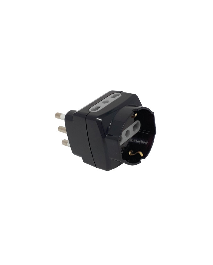 ADATTATORE SPINA 90° 16A 2 PRESE 10-16A BIVALENTE