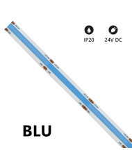 STRISCIA LED COB 5 METRI BLU 24V 15W/M