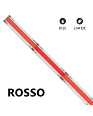 STRISCIA LED COB 5 METRI ROSSA 24V 15W/M